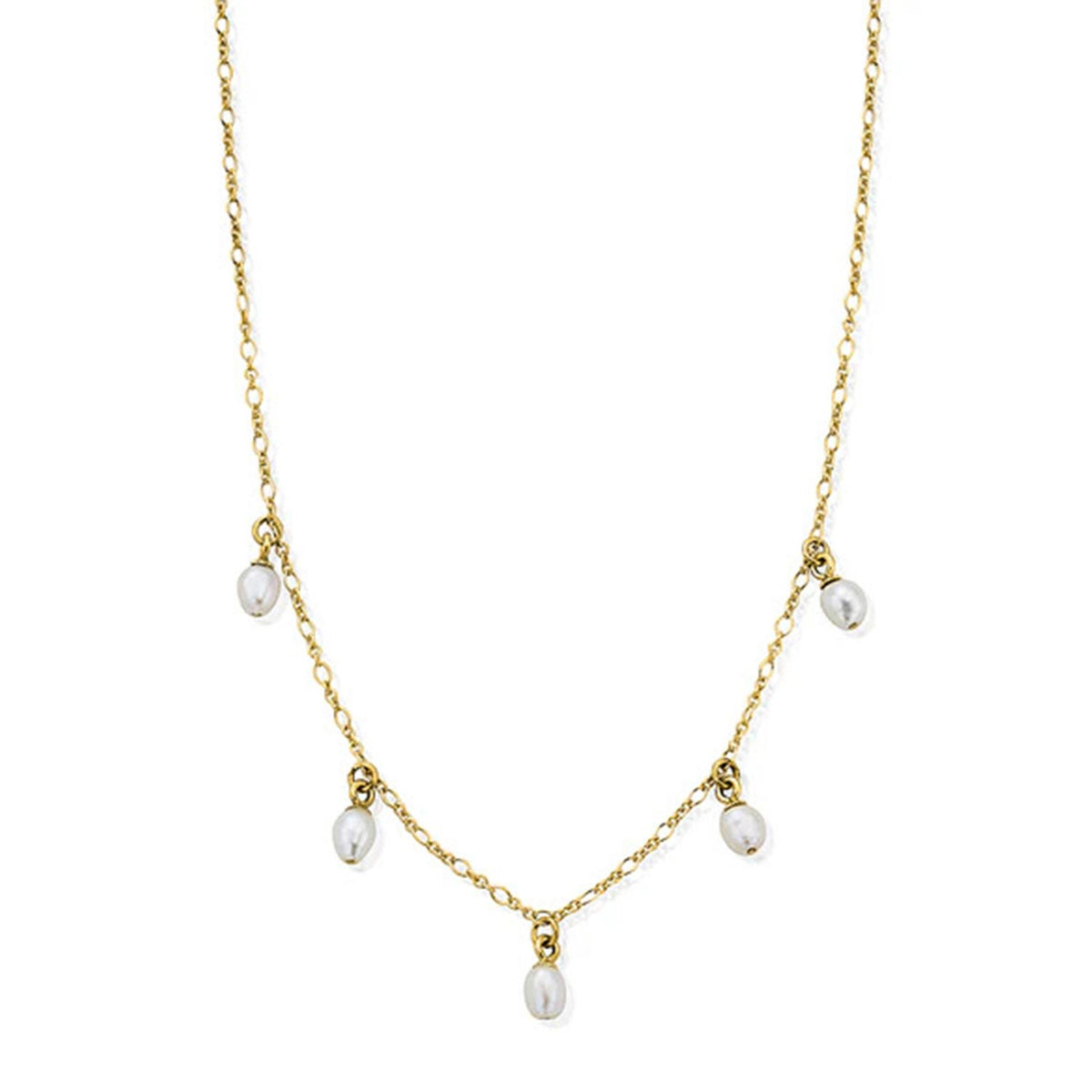 ChloBo Etheral Multi Pearl Drop Necklace, Gold