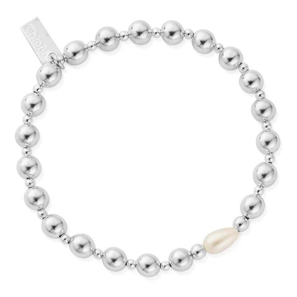 ChloBo Feature Pearl Bracelet, Silver