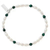 ChloBo Gentle Love Bracelet, Silver & Green