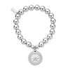 ChloBo Medium Ball Bobble Compass Bracelet, Silver
