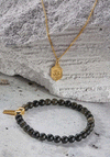 ChloBo Men’s Golden Obsidian Bracelet, Gold