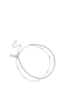 ChloBo Mini Cute Triple Bobble Chain Ankle Bracelet, Silver