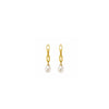 ChloBo Mini Link Pearl Drop Earrings, Gold