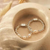 ChloBo Mini Pearl Stretch Ring, Silver