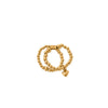 ChloBo Mini Puffed Heart Double Ring, Gold Medium