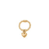 ChloBo Mini Puffed Heart Stretch Ring, Gold