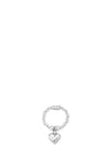 ChloBo Mini Puffed Heart Stretch Ring, Silver