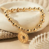 ChloBo Mini Small Ball Midnight Bracelet, Gold