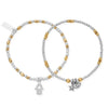 ChloBo Protection Set of 2 Bracelets, Gold & Silver