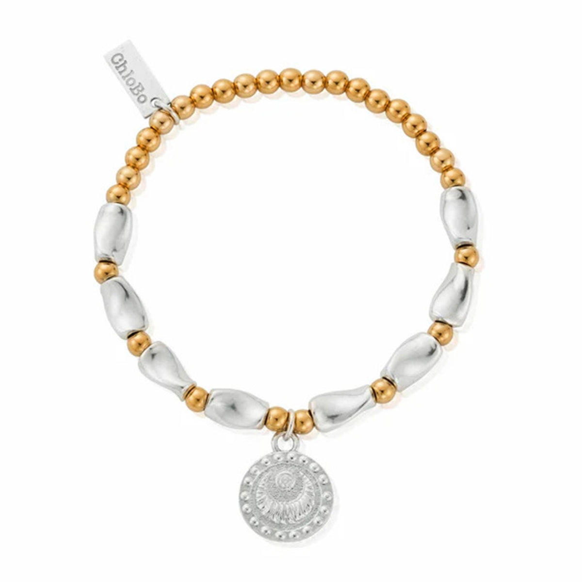 ChloBo Rising Woman Bracelet, Silver & Gold