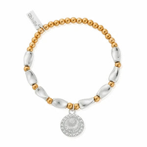ChloBo Rising Woman Bracelet, Silver & Gold