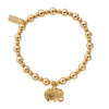 ChloBo Small Ball Elephant Bracelet, Gold