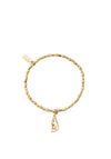 ChloBo Soul Glow Interlocking Heart and Angel Wing Bracelet, Gold