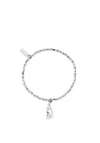ChloBo Soul Glow Interlocking Heart and Angel Wing Bracelet, Silver