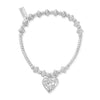 ChloBo Noodle Disc Starry Heart Bracelet, Silver