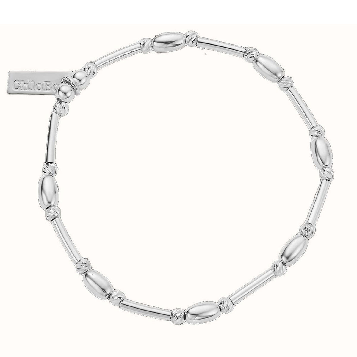 Chlobo Tiny Noodle Sparkle Bracelet, Silver