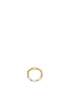 ChloBo Triple Sparkle Pearl Stretch Ring, Gold