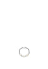 ChloBo Triple Sparkle Pearl Stretch Ring, Silver