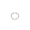 ChloBo Triple Sparkle Pearl Stretch Ring, Silver