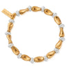 ChloBo Twisted Disc Bracelet, Silver & Gold