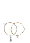 ChloBo Wishful Set of 2 Bracelets, Gold & Silver