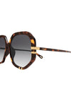 Chloé CH0105S Ladies Retro Oversized Geometric Sunglasses, Tortoise Shell Brown