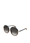 Chloé CH0133SA Ladies Soft Hexagonal Sunglasses, Brown & Grey
