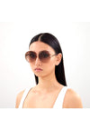 Chloé CH0133SA Ladies Soft Hexagonal Sunglasses, Brown