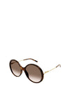 Chloé CH0171S Ladies Round Sunglasses, Havana