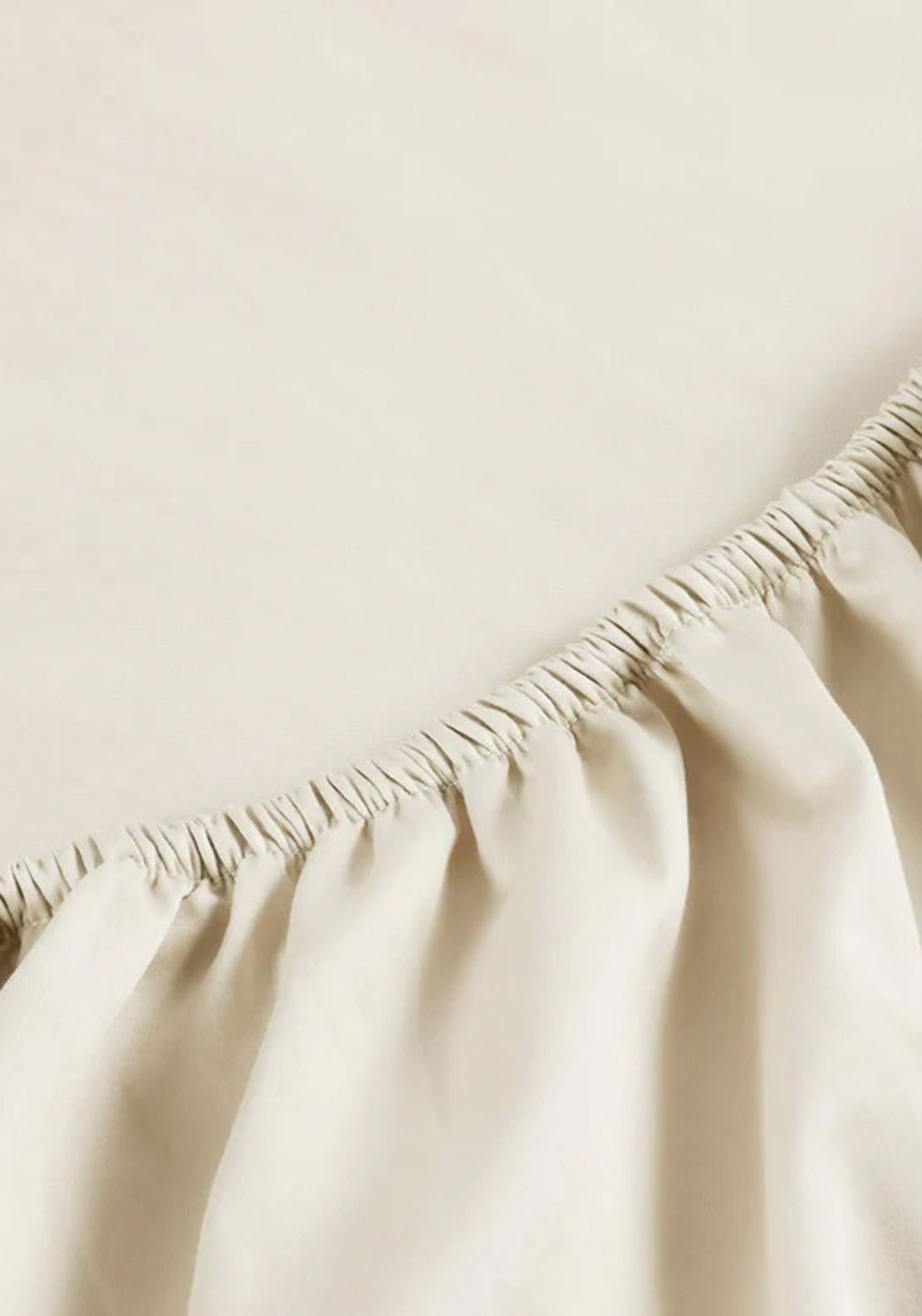 Christy Cotton Sateen 400TC Deep Fitted Sheet, Ivory