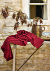 Christy Oslo Chunky Knit Throw, Red