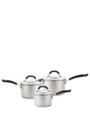 Circulon Total Stainless-Steel Saucepan Set, 3 Piece