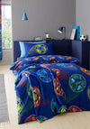 Catherine Lansfield Bright Football Reversible Duvet Cover Set, Navy