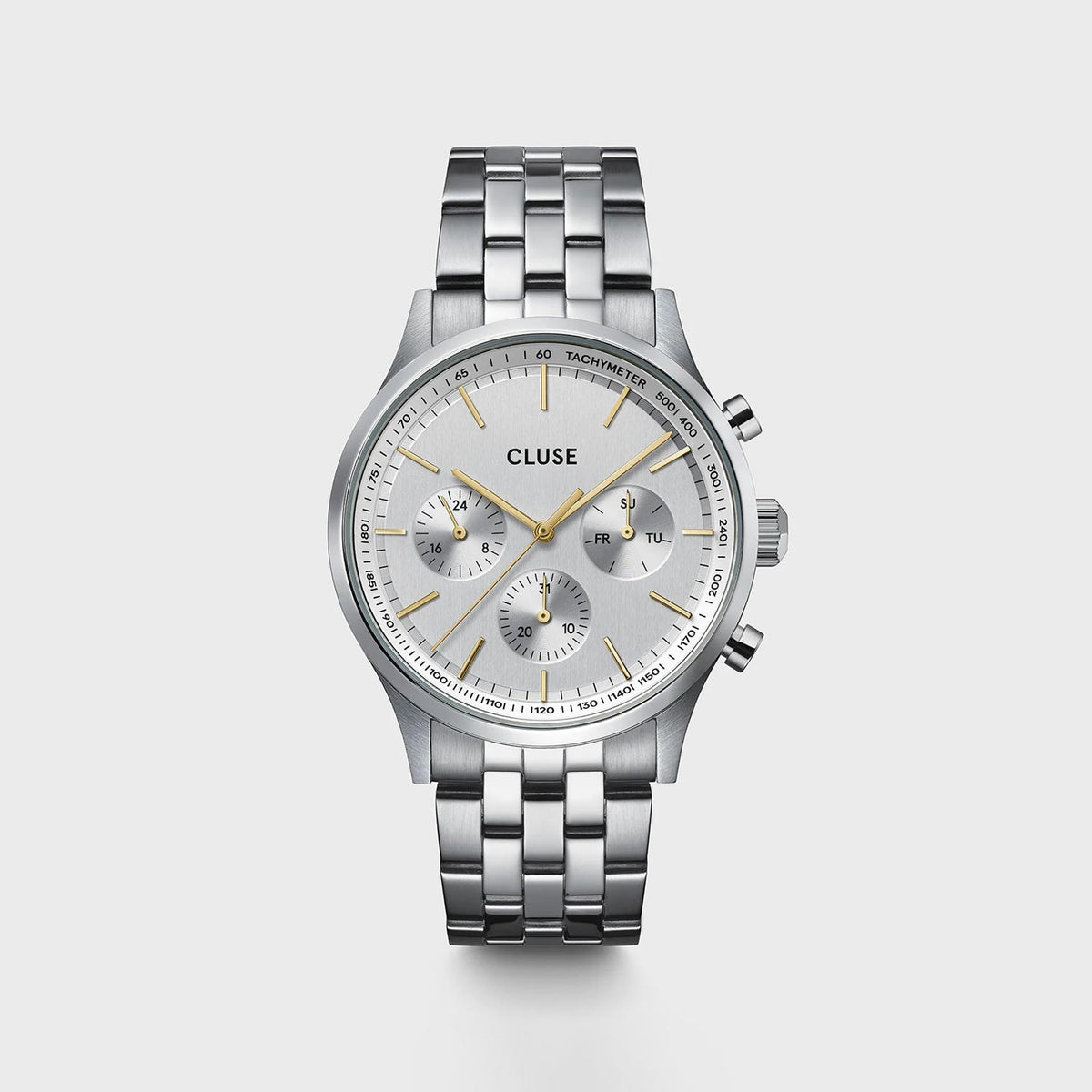 Cluse Men’s Anthéor Multifunction Watch, Silver