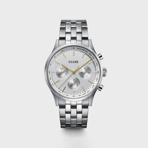 Cluse Men’s Anthéor Multifunction Watch, Silver
