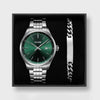 Cluse Anthéor Watch & Steel Bracelet, Silver & Green