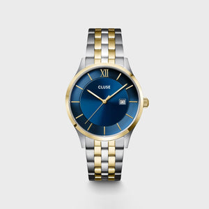 Cluse Men’s Aravis 3 Hand Watch, Silver & Gold