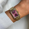 Cluse Belisenna Watch, Gold & Burgundy