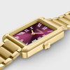 Cluse Belisenna Watch, Gold & Burgundy