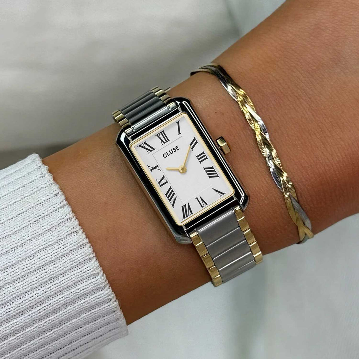 Cluse Belisenna Watch, Silver & Gold