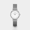 Cluse Ladies Boho Chic Petite Mesh Watch, Silver