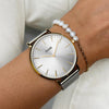 Cluse Boho Chic Watch & Pearl Mixed Chain Bracelet, Silver & Gold