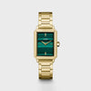 Cluse Fluette Watch & Chain Bracelet Gift Set, Gold & Green