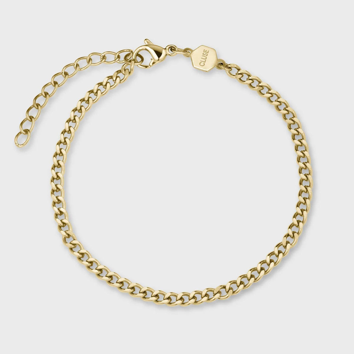 Cluse Fluette Watch & Chain Bracelet Gift Set, Gold & Green