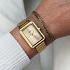 Cluse Fluette Watch & Bracelet Set, Gold
