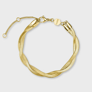 Cluse Fluette Watch & Bracelet Set, Gold