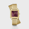 Cluse Gracieuse Double Strap Watch, Gold & Burgundy