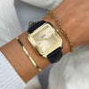Cluse Gracieuse Lizard Leather Watch, Gold