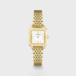 Cluse Gracieuse Mini Watch, Gold & White
