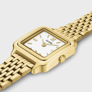 Cluse Gracieuse Mini Watch, Gold & White